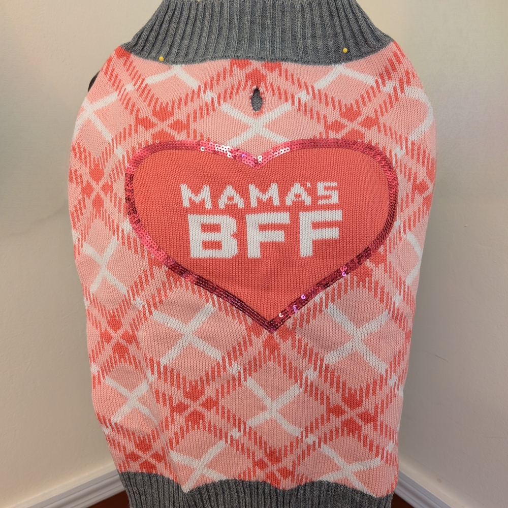 Mama's BFF Pink Dog Sweater